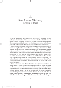 Saint Thomas, Missionary Apostle to India
