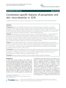 Constitution-specific features of perspiration and skin visco