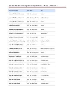 Educators` Leadership Academy Alumni &ndash; K