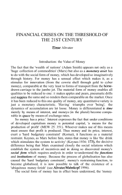 financial crises on the threshold of the 21st century