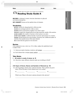 Reading Study Guide A