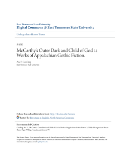 McCarthy`s Outer Dark and Child of God as Works of Appalachian