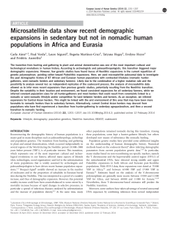 Microsatellite data show recent demographic expansions in