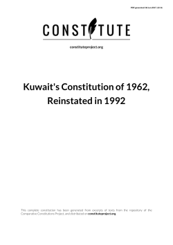 Kuwait`s Constitution of 1962, Reinstated in 1992