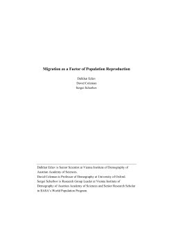 Migration as a Factor of Population Reproduction
