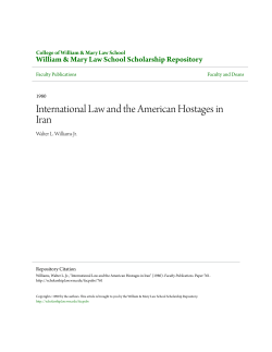 International Law and the American Hostages in Iran