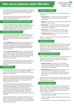 How Courts Sentence Adult Offenders