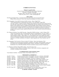 curriculum vitae - University of Arkansas at Pine Bluff