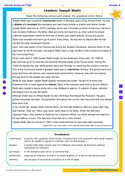 Leaders: Joseph Stalin