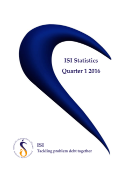 ISI Statistics 2016 Quarter 1 - Insolvency Service of Ireland