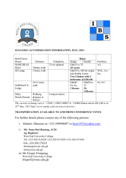 For further details please contact any of the following persons: i