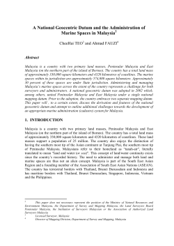 A National Geocentric Datum and the Administration of Marine