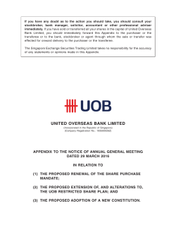 Appendix to Notice of AGM