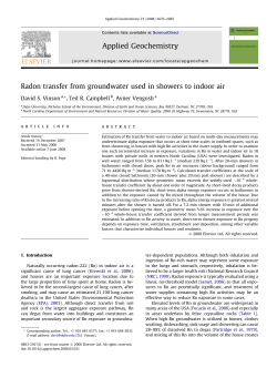 Radon transfer from groundwater used in showers to indoor air
