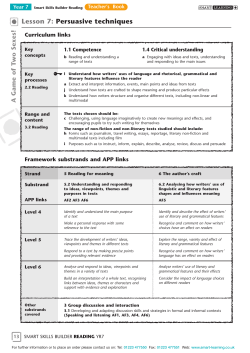 Lesson 7: Persuasive techniques