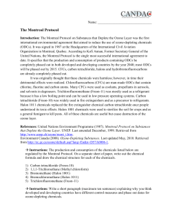 The Montreal Protocol
