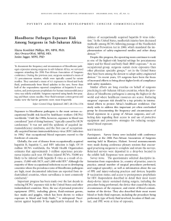 Bloodborne pathogen exposure risk among African surgeons