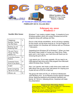 February 2010 PC Post - Modesto PC Users Group