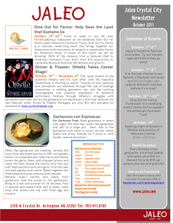 Jaleo Crystal City Newsletter