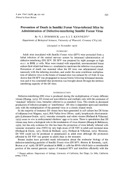 Prevention of Death in Semliki Forest Virus