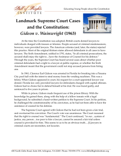 LSCC November Gideon v Wainwright Student Guide