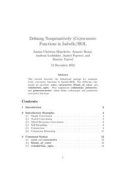 Defining Nonprimitively (Co)recursive Functions in Isabelle/HOL