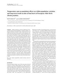 Temperature sum accumulation effects on within