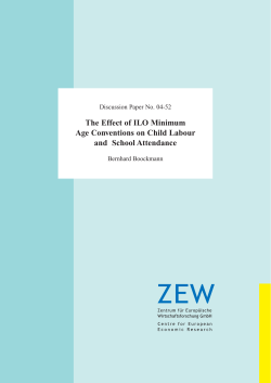 The Effect of ILO Minimum Age Conventions on Child Labour and