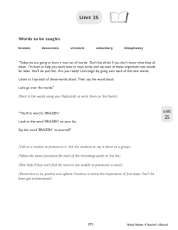 Unit 25 - Failure Free Reading