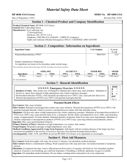 Material Safety Data Sheet