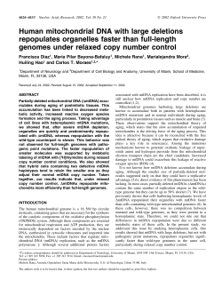 Human mitochondrial DNA with large deletions