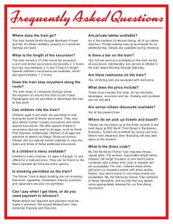 Frequently Asked Questions - My Old Kentucky Dinner Train
