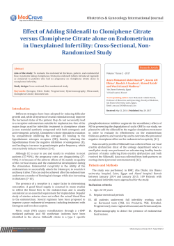 Effect of Adding Sildenafil to Clomiphene Citrate