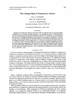 The Linkage Map of Streptomyces rimosus