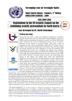 Negotiations in the UN Security Council on the continuing security