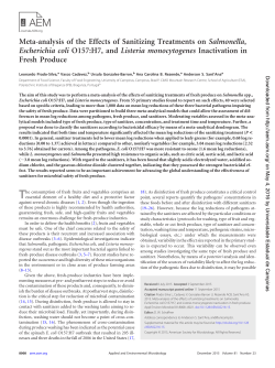 Meta-analysis of the Effects of Sanitizing Treatments on Salmonella