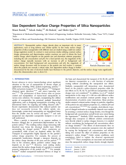 Size Dependent Surface Charge Properties of Silica Nanoparticles