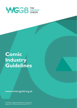 Comic guide lines final - Writers` Guild of Great Britain
