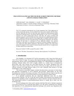 POLYCRYSTALLINE ZnS THIN FILMS BY SCREEN PRINTING