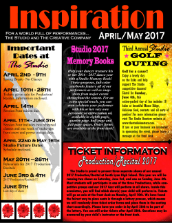 April 2nd - 9th April 10th - 28th April 14th May 20th &ndash;26th June 3rd