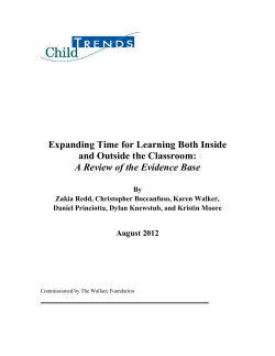 Expanding Time for Learning Both Inside and Outside the Classroom