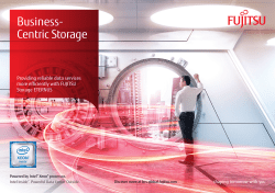 ETERNUS Storage Portfolio - Fujitsu Business