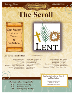 The Scroll - Our Savior Lutheran Church