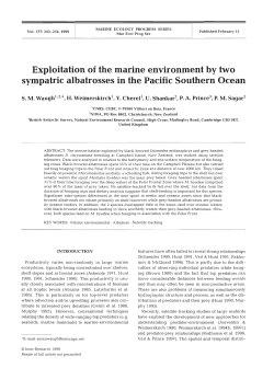 Exploitation of the marine environment by two sympatric