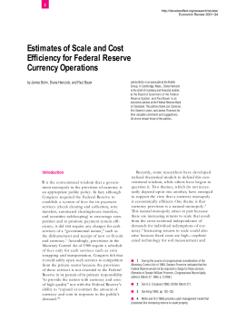 Estimates of Scale and Cost Efficiency for Federal