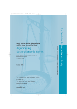 Adjudicating Socio-Economic Rights