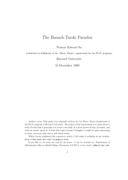 The Banach-Tarski Paradox - HMC Math