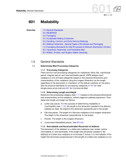 DMM 601 Mailability - Postal Explorer