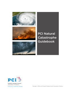 Natural Catastrophe Guidebook - Property Casualty Insurers