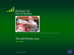 The soft drinks levy - Institute for Fiscal Studies